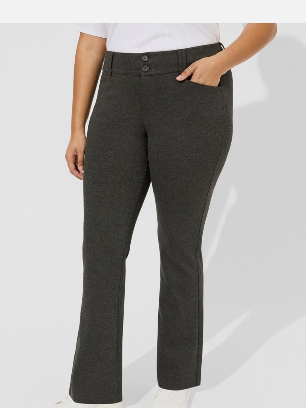 torrid Studio Dark Gray Ponte Bootcut Pants